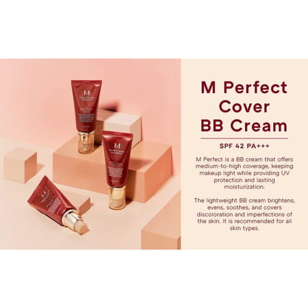 Missha M Perfect Cover B.B Cream Spf42/Pa+++ (No.25/Warm Beige) - Matte Finish - All Skin | 50ml