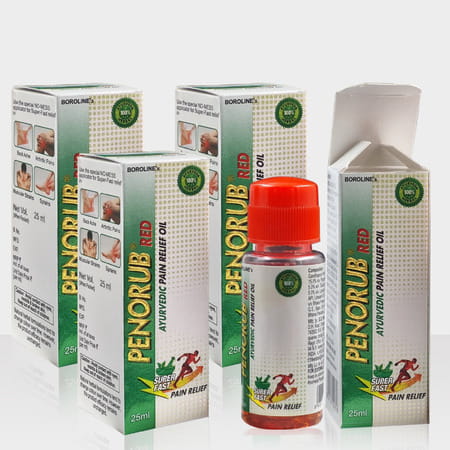 Boroline - Ayurvedic Pain Relief Product | Penorub Ayurvedic Pain Relief Oil (4x25 Ml)