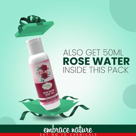 Nature Sure Bhringraj Powder 200G With Rose Water 50Ml - 1 Pack