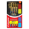 Colgate Zigzag Charcoal Medium Bristle Toothbrush - 4 Pcs