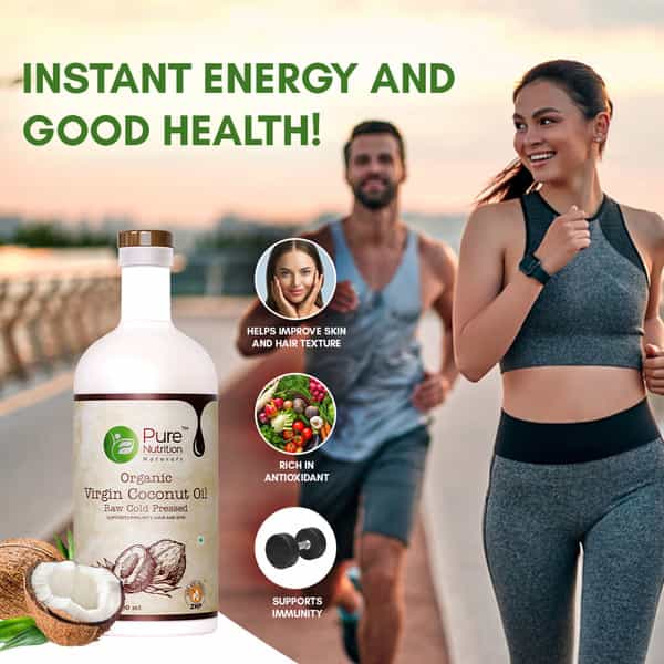 Pure Nutrition Cold Pressed Raw Virgin Coconut Oil | 100% Edible - 500 Ml (Pet Bottle)