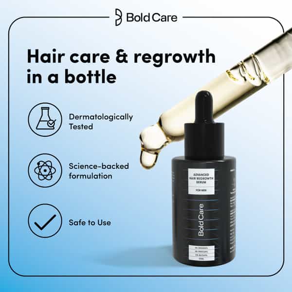Bold Care Advanced Hair Growth Serum For Men| 3% Redensyl | Targets Hair Fall - 30Ml