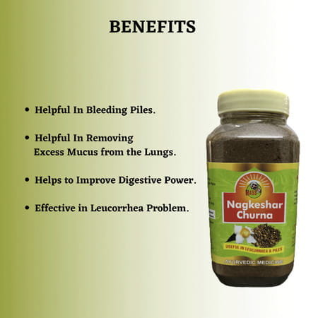 Hass Nagkeshar Churna - Nagkesar Powder- For Bleeding Piles For Leucorrhoea (1x1 Kilogram)