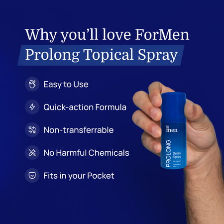 Formen Topical Delay Spray For Men | Safe Effective & Non-Transferrable Long Lasting Spray (20 Gm)