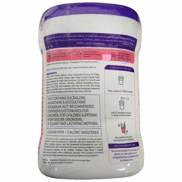 Celevida Dls | Renal Nutrition Supplement | Strawberry Powder | Jar 400 Gm