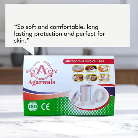 Agarwal Microporous Surgical Paper Tape 2 Inch X 5 Meters (Pack Of 6)