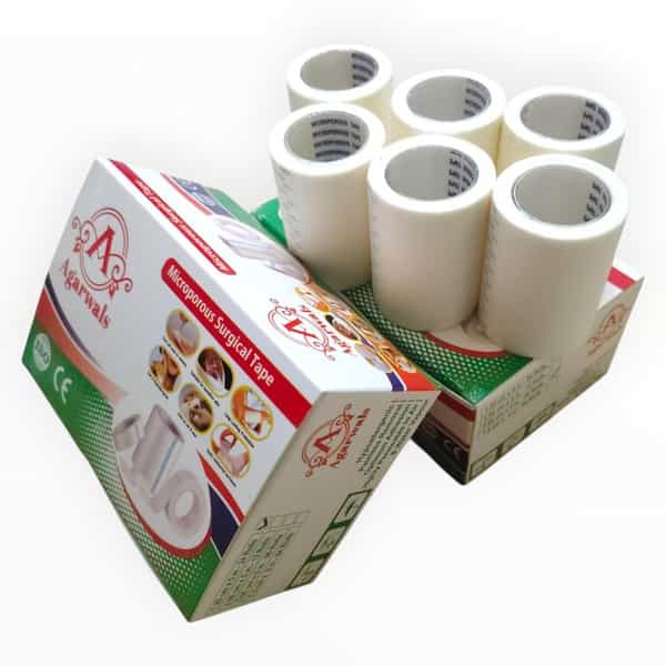 Agarwal Microporous Surgical Paper Tape 2 Inch X 5 Meters (Pack Of 6)