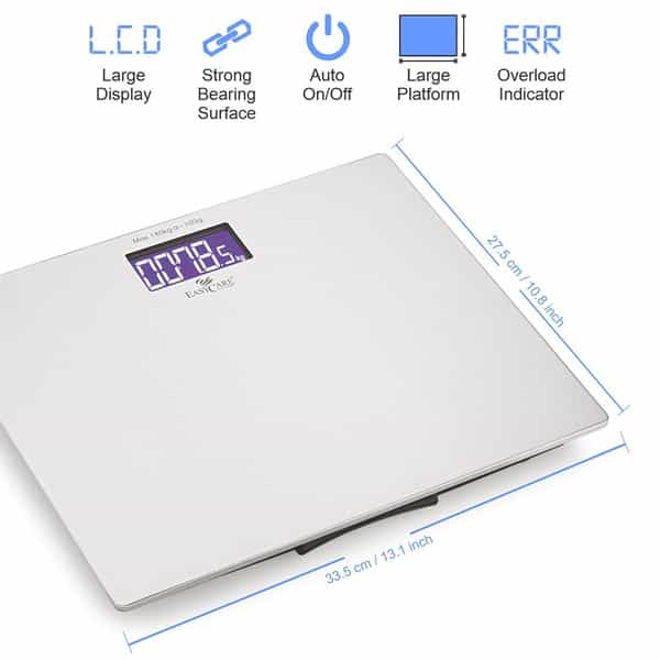 Easycare (German Tech) Steel Electronic Weighing Scale(Capacity 180Kgs)-Ec3213