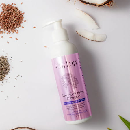 Curl Up Curl Moisturising Shampoo | Wavy & Curly Hair | Sulphate Paraben & Silicone Free - 200ml