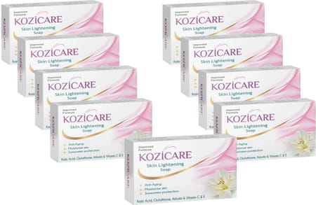 Kozicare Kojic Acid Vitamin E Arbutin Skin Lightening Soap - 75 Gm (Pack Of 9)