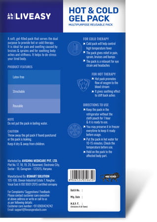 Liveasy Ortho Care Reusable Hot And Cold Gel Pack