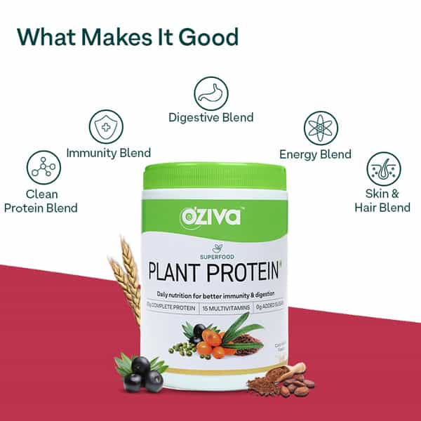 Oziva Superfood Plant Protein Coco Vanilla 250G | Better Energy & Digestion