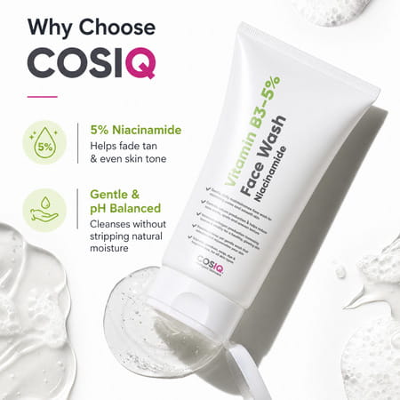 Cos-Iq Vitamin B3-5% Niacinamide Face Wash For Smooth And Even Skin(100Ml)