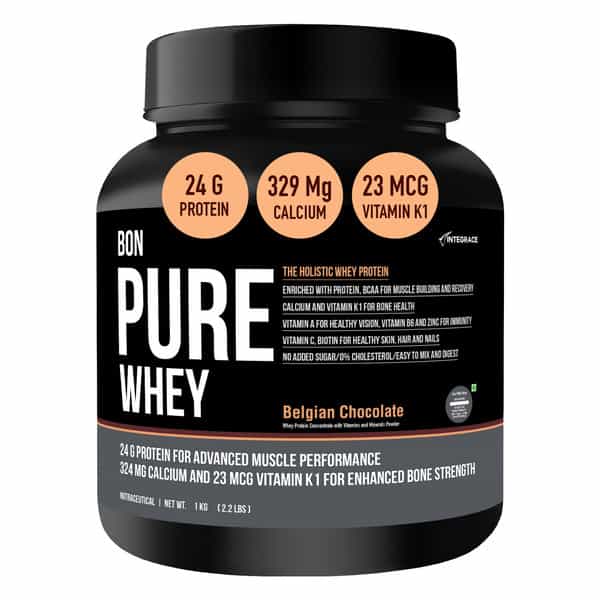 Bon Pure Whey Protein 28 Serving Belgian Chocolate - 1Kg