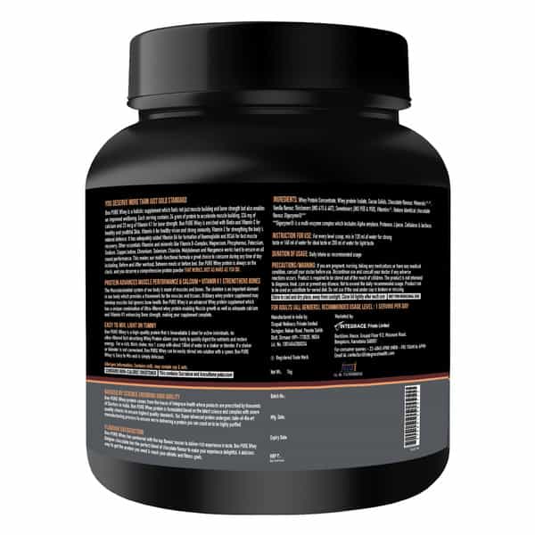 Bon Pure Whey Protein 28 Serving Belgian Chocolate - 1Kg