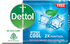 Dermicool Prickly Heat Powder Menthol Regular With Dettol Cool Soap 125g Free - 150g