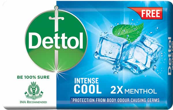 Dermicool Prickly Heat Powder Menthol Regular With Dettol Cool Soap 125G Free - 150G