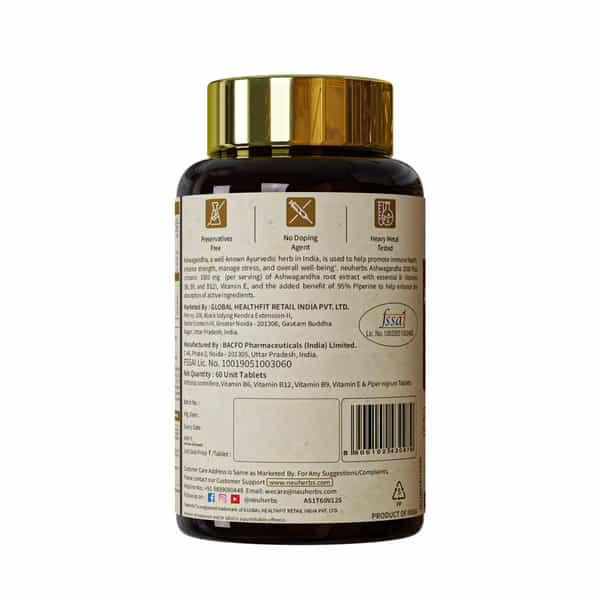 Neuherbs Ashwagandha 1000 Plus 60 Tablets