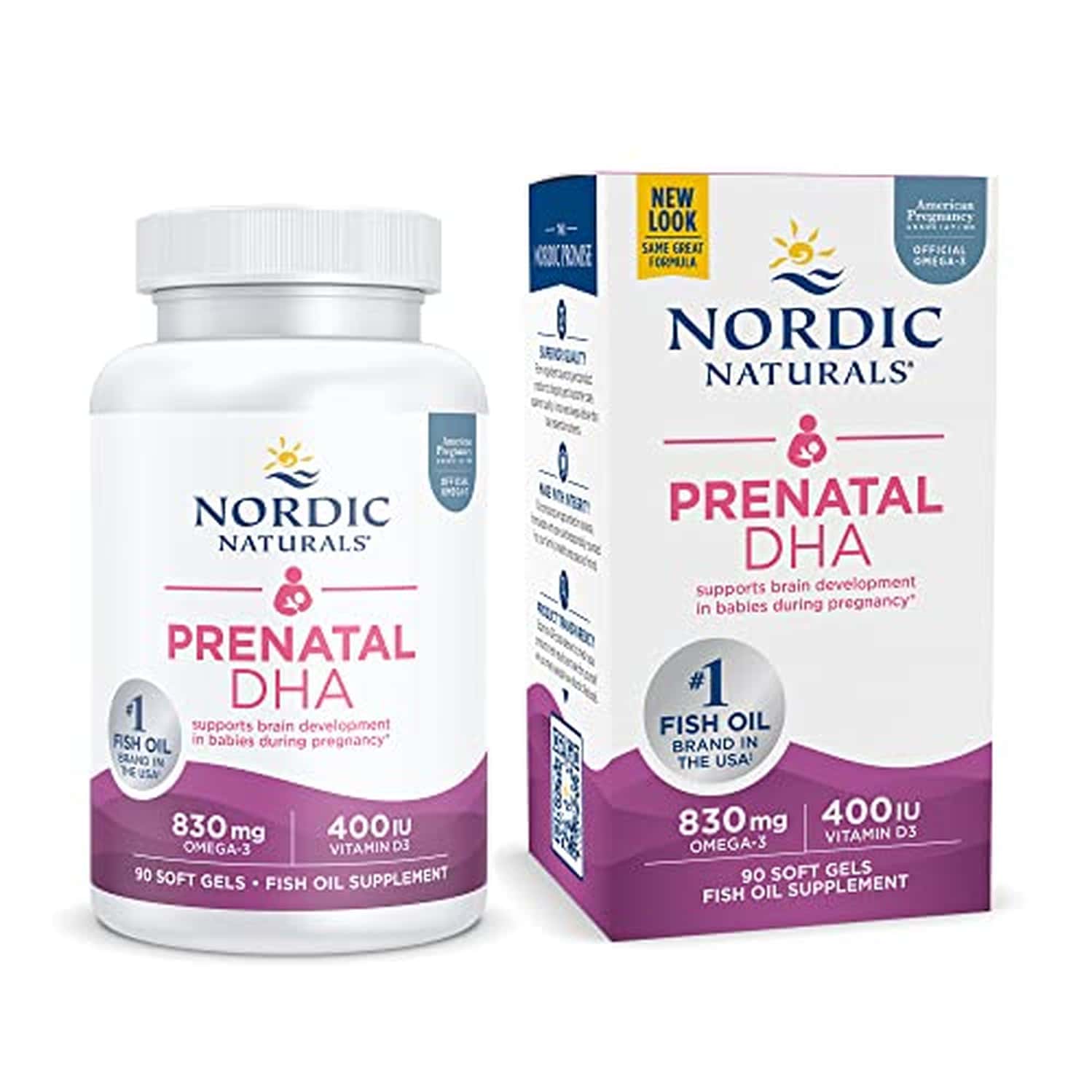 Nordic Naturals Prenatal Dha 830mg Omega3 Fish Oil For Babies During Pregnancy & Lactation 90softgel