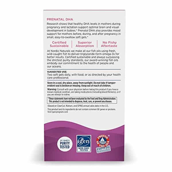 Nordic Naturals Prenatal Dha 830Mg Omega3 Fish Oil For Babies During Pregnancy & Lactation 90Softgel