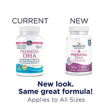 Nordic Naturals Prenatal Dha 830mg Omega3 Fish Oil For Babies During Pregnancy & Lactation 90softgel