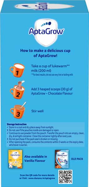 Aptagrow Chocolate Flavoured |Nutritious Milk Drink For Children 3-6 Years|With Prebiotics |Box 1 Kg