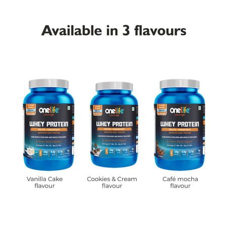 Onelife Whey Protein (Isolate + Concentrate) - Vanilla Cake - 1kg