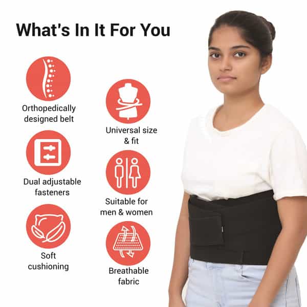 Sandpuppy Backbrace Support - Back Support Belt For Daily Use For Men & Women