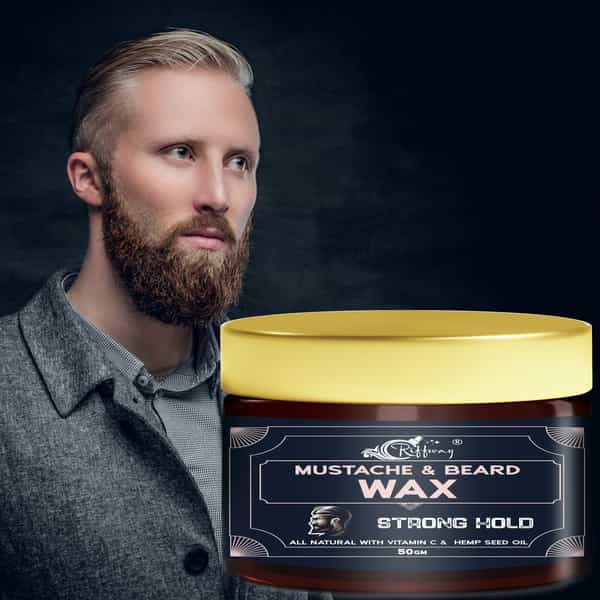 Moustache & Beard Herbal Wax For Men | Professional Matte Look | Extra Shine (50Gm)