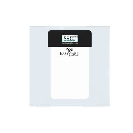 Easycare German Tech Digital Glass Weighing Scale - Tempered Glass Weighing Scale (Silver)