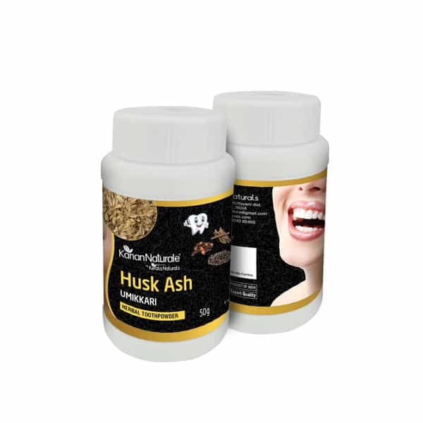 Kerala Naturals Husk Ash -Umikkari Herbal Tooth Powder 100Gm ( 2 X 50Gm)