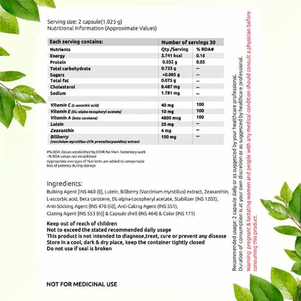 Mojocare Perfect Vision Optimal Eye Health 60 Capsules