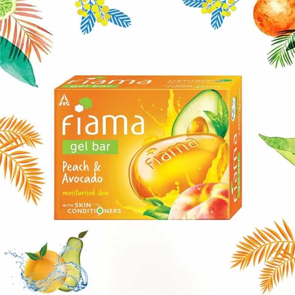 Fiama Gel Bathing Soap - Peach & Avocado- 125 Gm