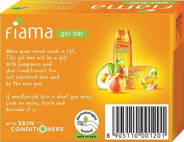 Fiama Gel Bathing Soap - Peach & Avocado- 125 Gm