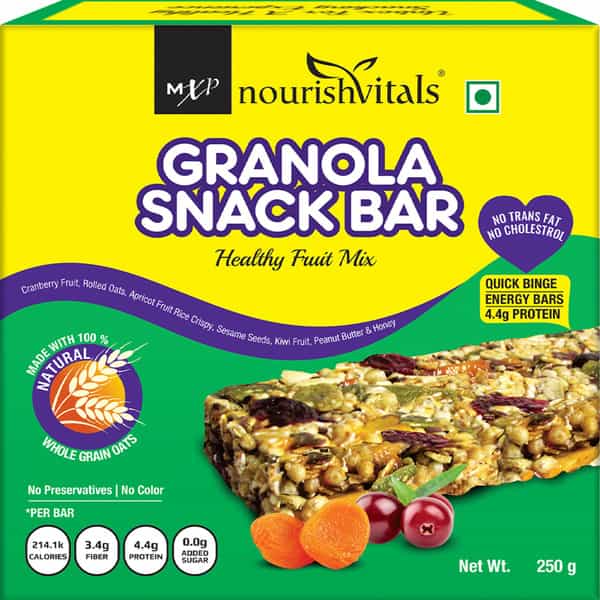 Nourishvitals Granola Healthy Fruit Mix Snack Bar 250 G
