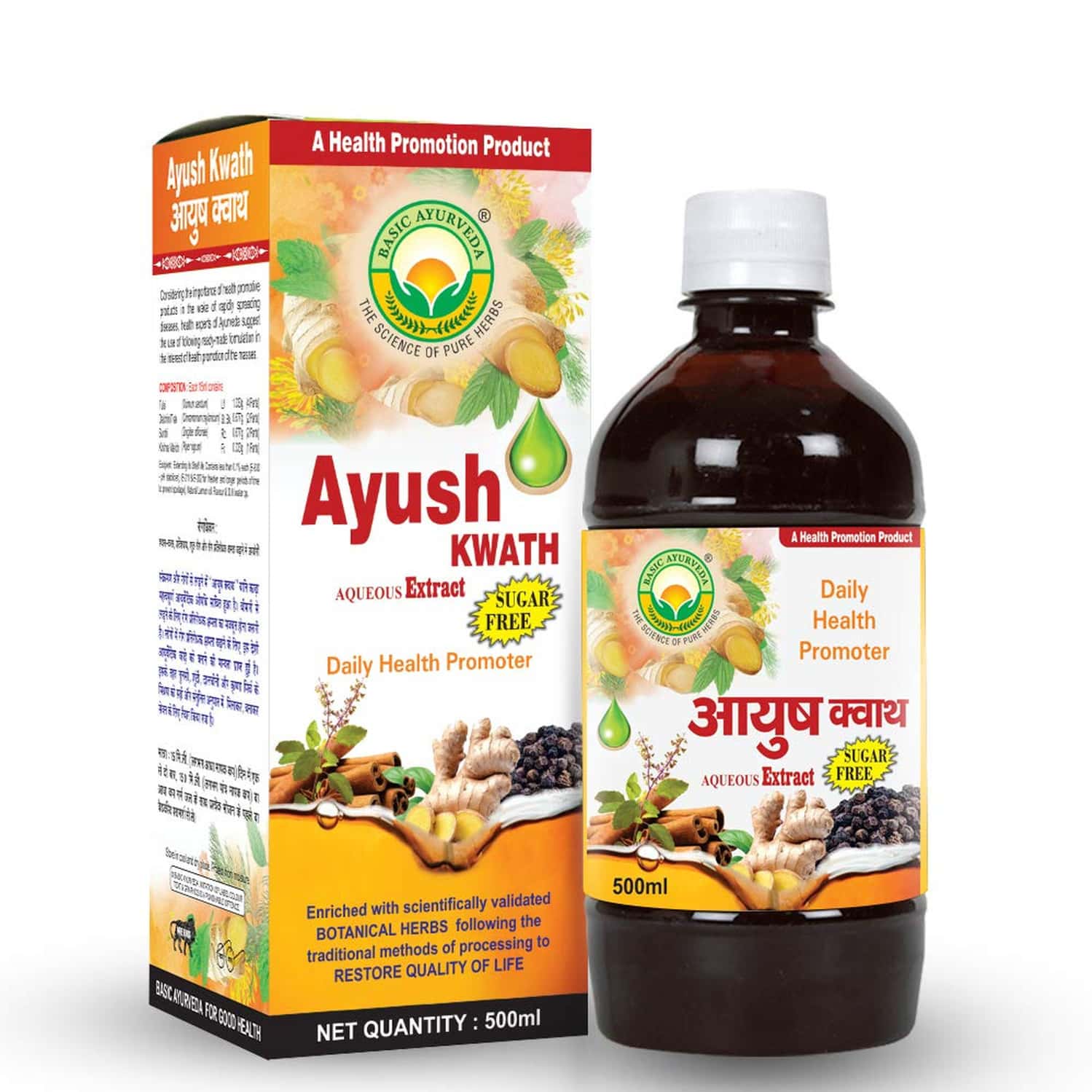 Basic Ayurveda Ayush Kwath Sf 500 Ml