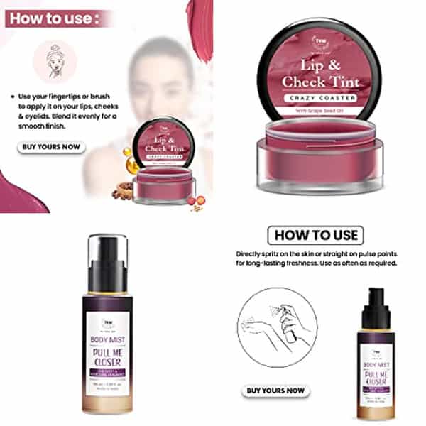 Tnw The Natural Wash Combo With Pull Me Closer Body Mist And Crazy Coaster Lip & Cheek Tint