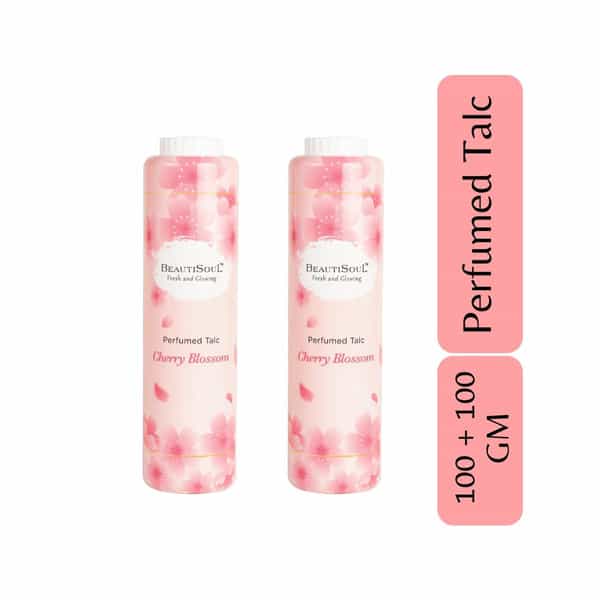Beautisoul Cherry Blossom Talcum Powder For Daily Use | Talcum Powder Women Combo Offer | (100 X 2)