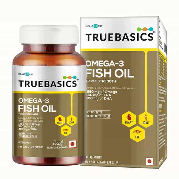 Truebasics Fish Oil + Immuno Boost | 60 Capsule(S)/Pack | Unflavoured