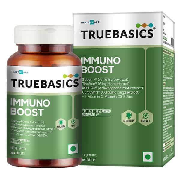 Truebasics Fish Oil + Immuno Boost | 60 Capsule(S)/Pack | Unflavoured