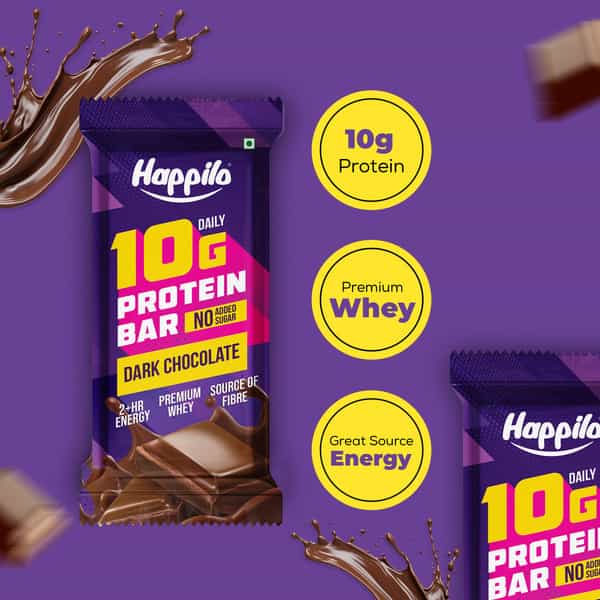 Happilo Premium Dark Chocolate Protein Bar 50G