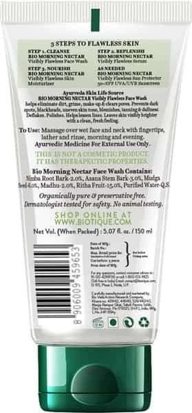 Biotique Bio Morning Nectar Visibily Whitening Scrub Wash - 150 Ml