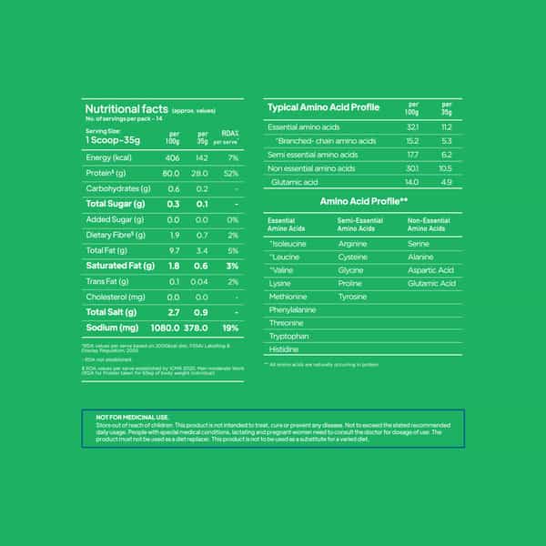 Yoga Bar Pro Clean Plant Protein Unflavoured 500G