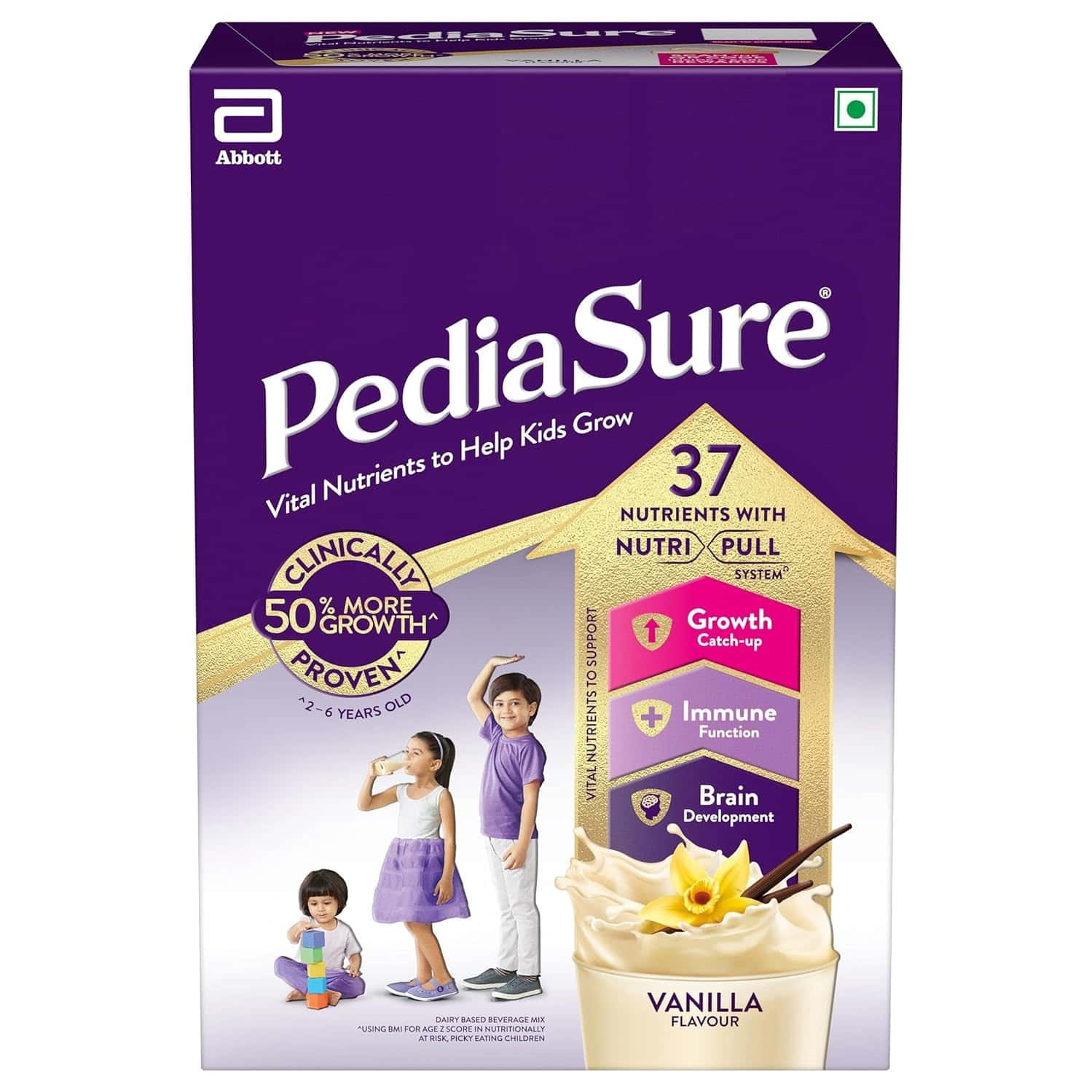 Pediasure Vital Nutrients To Help Kids Growth For 2-6 Years Old Vanilla Flavour Box Of 950 Gm