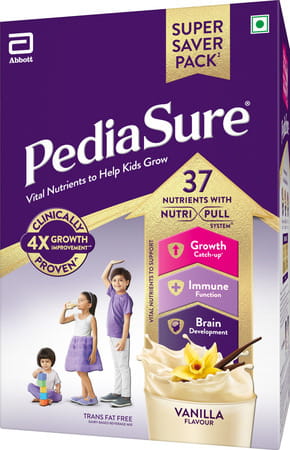 Pediasure Vital Nutrients To Help Kids Growth For 2-6 Years Old Vanilla Flavour Box Of 950 Gm