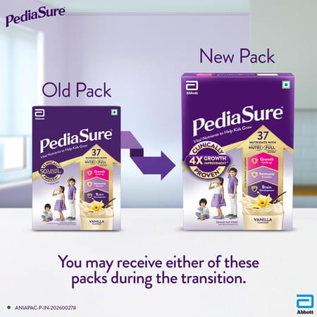 Pediasure Vital Nutrients To Help Kids Growth For 2-6 Years Old Vanilla Flavour Box Of 950 Gm