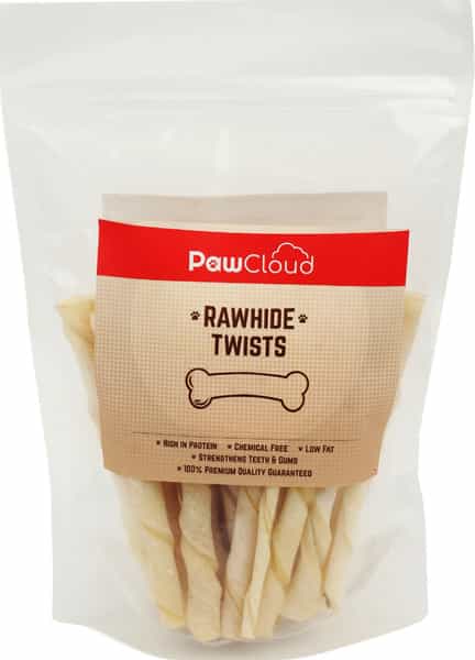 Pawcloud Rawhide Twists Spiral Dog Treat 400 Gm