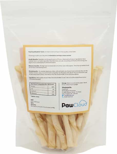 Pawcloud Rawhide Twists Spiral Dog Treat 400 Gm