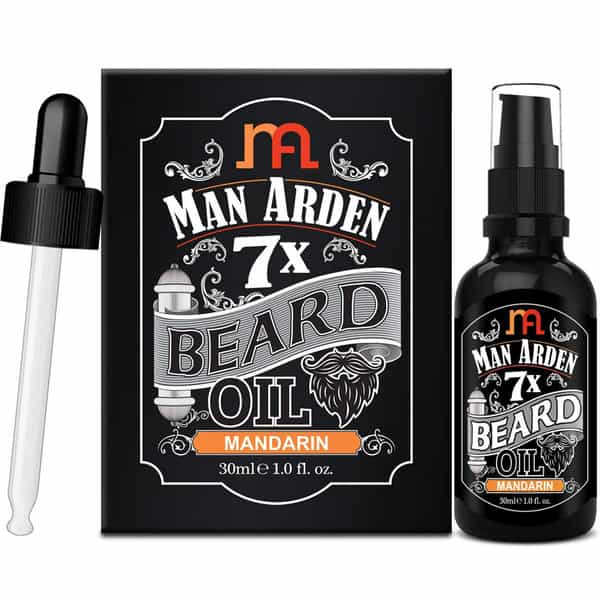 Man Arden 7X Beard Oil 30Ml (Mandarin) - 7 Premium Oils For Beard Growth & Nourishment