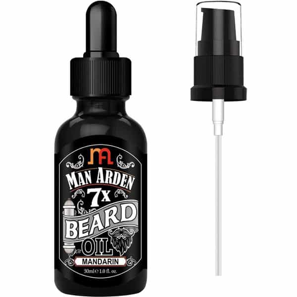 Man Arden 7X Beard Oil 30Ml (Mandarin) - 7 Premium Oils For Beard Growth & Nourishment